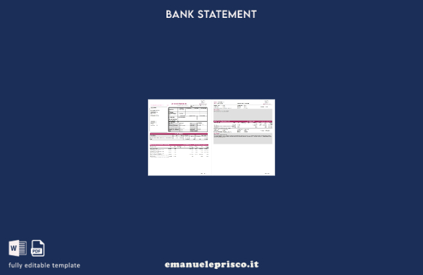 modello di pagine Excel dell'estratto conto bancario dell'India Axis in stile ve
